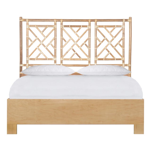 Chippendale Platform Bed Double - Natural For Sale