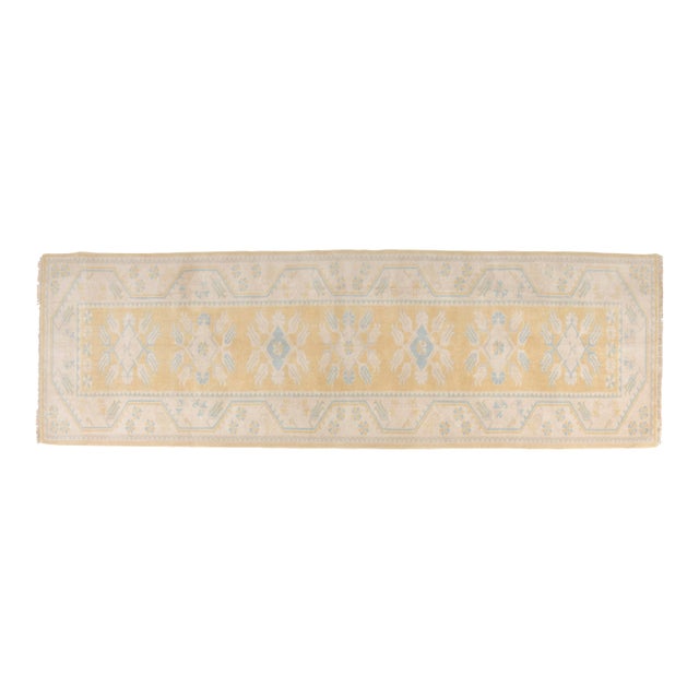 1950s Neutral Distressed Rug for Large Spaces For Sale
