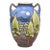 Antique Hand Painted Blue Nippon Porcelain Halloween Pattern Twin Handle Vase For Sale