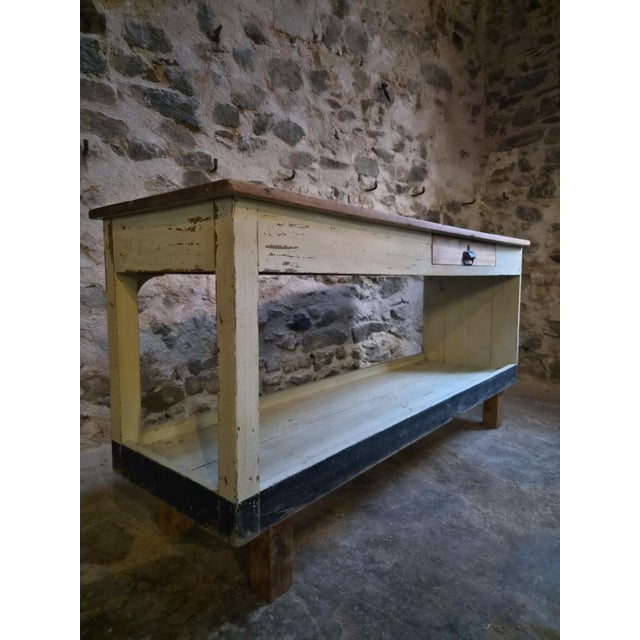 Vintage French Fabric Shop Table, 1930s For Sale - Image 6 of 18