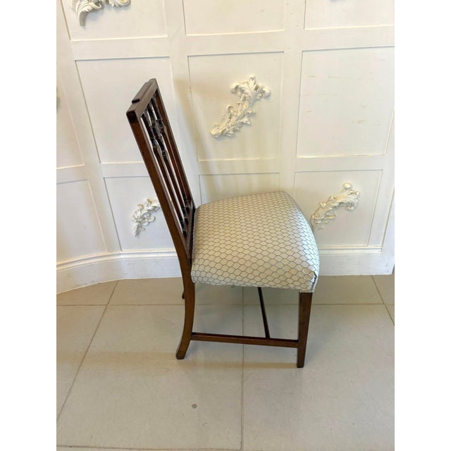 Beige Antique Victorian English Mahogany Dining Chairs, 1880, Set of 8 For Sale - Image 8 of 15