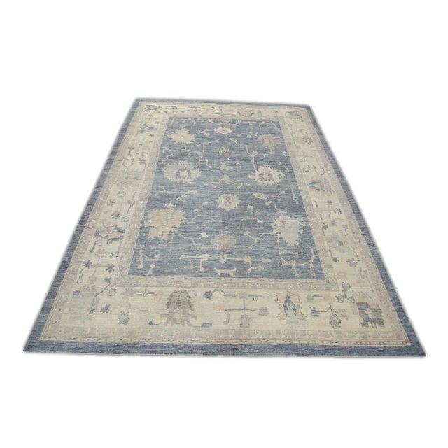 Modern Turkish Oushak Rug 10'4" x 14'3" For Sale In Houston - Image 6 of 7