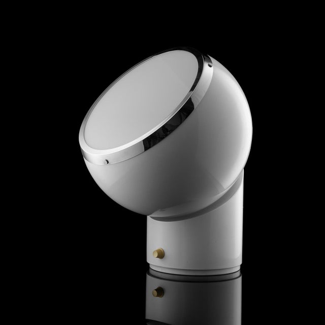Zeus Table Lamp in White with Swiveling Lampshade by Cini Boeri for Gavina, Italy, 1970s For Sale - Image 16 of 18