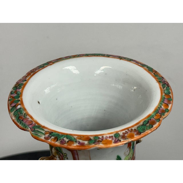 Rose Medallion Style Porcelain Vase, Vintage For Sale In San Francisco - Image 6 of 12
