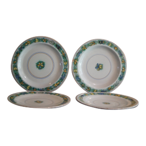 1940s Italian Cantagalli Pottery Plates - Set of 4