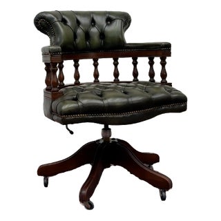 English Chesterfield Desk Chair For Sale