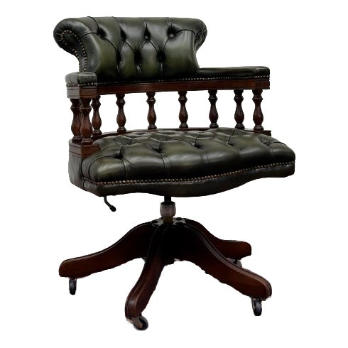 English Chesterfield Desk Chair For Sale