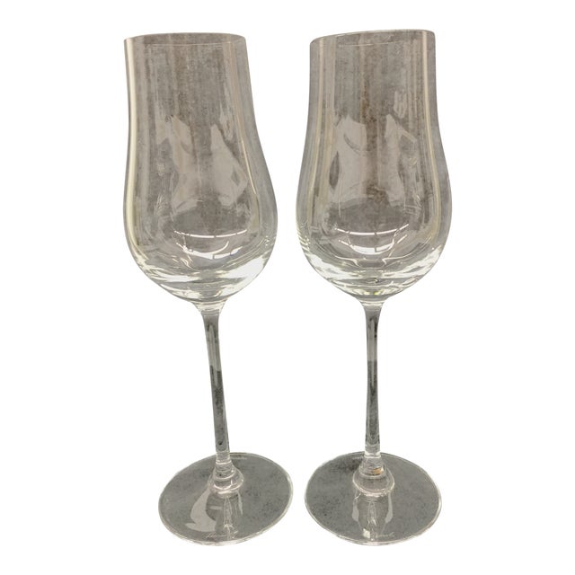 Crystal Tulip Wine Glasses A Pair Chairish