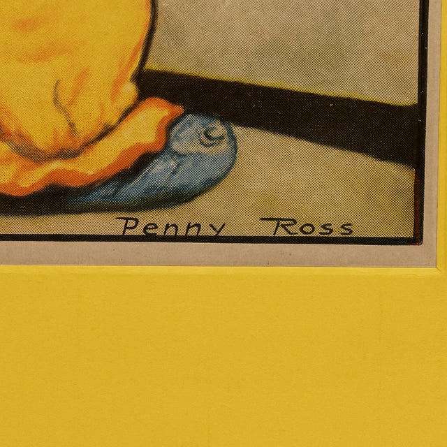 Vintage Penny Ross “Rabbit Clown” Print — Mid-Century Reproduction, Framed by Edwin Ullman’s Collector’s Gallery, Professionally Restored For Sale - Image 4 of 5