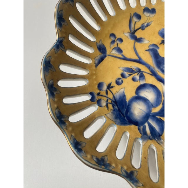 Vintage Asian Collectible Bird Basket Plate by Oriental Accent