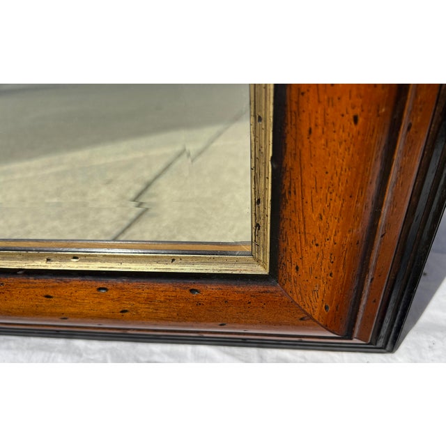 Wood Distressed Tuscan-Style Full-Length Floor Mirror For Sale - Image 7 of 16