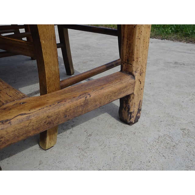 Antique Farm Oak Table, 1800s For Sale - Image 17 of 18