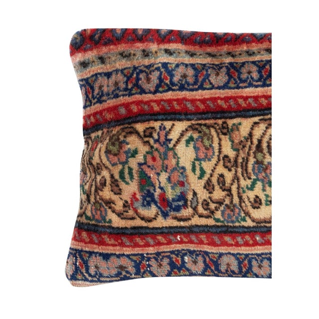 Add a touch of history and warmth to your space with this vintage handmade Turkish wool rug cushion cover. Crafted from...