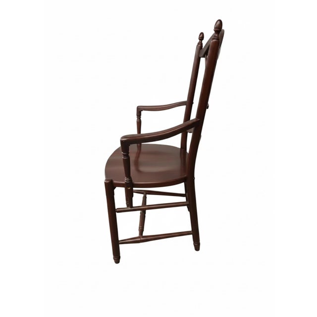 Late 20th Century Pair of Tom Seely Solid Cherry Dining Armchairs For Sale - Image 5 of 12