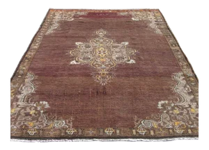 Vintage Turkish Oversized Livingroom Area Handknotted Rug