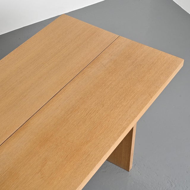 Postmodern Cerused Wood Console Extending into Dining Table, 1990s For Sale - Image 3 of 17