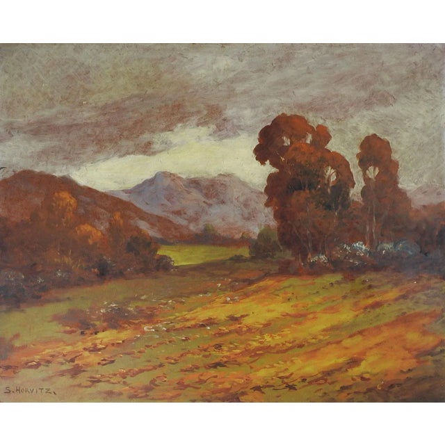 Vintage Impressionist Mountain Valley Landscape Painting For Sale In Seattle - Image 6 of 6