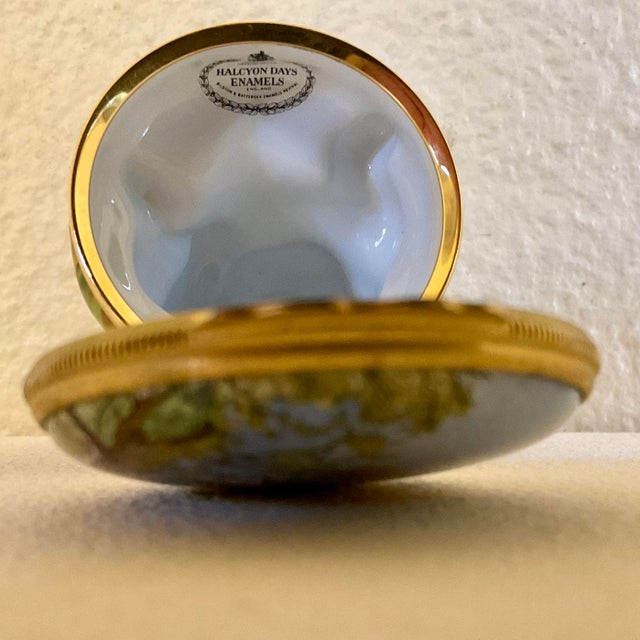 Halcyon Days English Enamel Hand Painted Panda Bear Trinket For Sale - Image 4 of 12