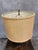 Vintage Mid Century Ceramic Table Lamp Teal Green Banded Burlap Shade For Sale In San Francisco - Image 6 of 10