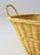 Vintage Painted Yellow Wicker Laundry Basket For Sale - Image 10 of 13
