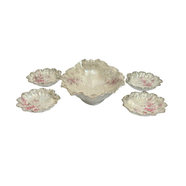 Early 20th Century Antique Sea Shell Serving Bowl Set, Germany- 5 Pieces For Sale - Image 5 of 13