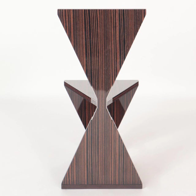 2010s "Elfenbein" French Polish Zebra Wood Hall Chair Designed by Maximilian Eicke for Max Id Ny For Sale - Image 5 of 8