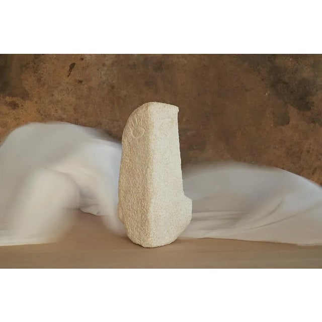 The 3 Faces Sculpture by Jean-Baptiste Van Den Heede Unique piece Dimensions: W 21 x D 12 x H 39 cm Materials: Stone....