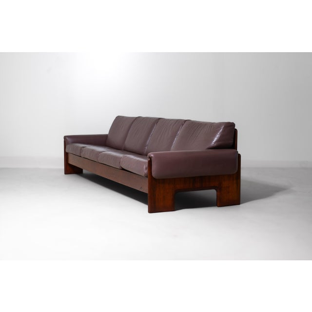 Mid-Century Modern Vintage Loft Sofa in Leather, Italy, 1970s For Sale - Image 3 of 18