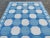Handmade Cotton Natural Vegetable Dyed Reversible Blue and White Box Pattern Vista Rug - 9'x12' For Sale - Image 9 of 11