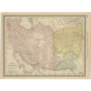 Antique Middle Eastern Map by Rand McNally, 1888 For Sale