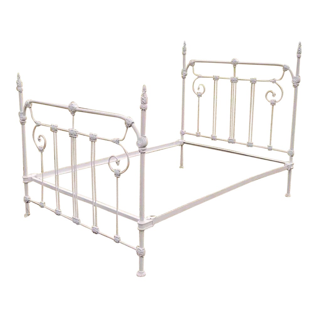 Early 19th Century Antique Cast Iron Double Bed Frame Chairish