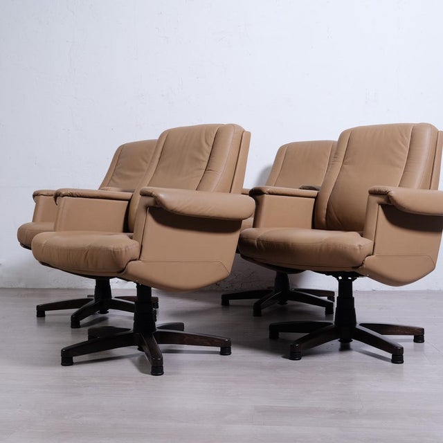 Italian Reposo Office Armchairs in Leather from Sedus, Set of 4 For Sale - Image 15 of 18