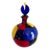 Multi Color Opaque Glass Murano Perfume Bottle For Sale