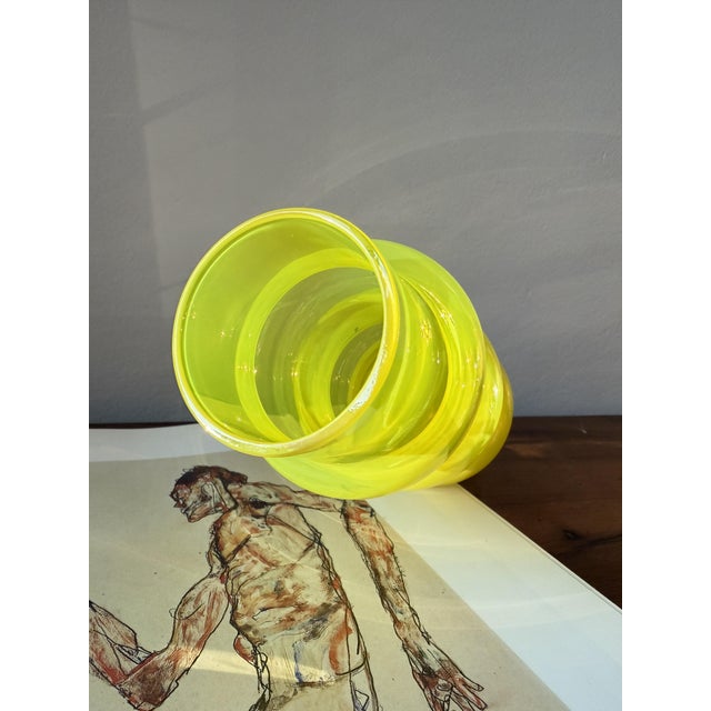 Yellow Cased Glass Bamboo Vase by Bo Borgström for Åseda Glasbruk, Sweden, 1960s For Sale - Image 13 of 18
