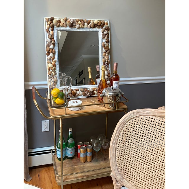 Vintage Handmade Shell Wall Mirror For Sale - Image 4 of 6