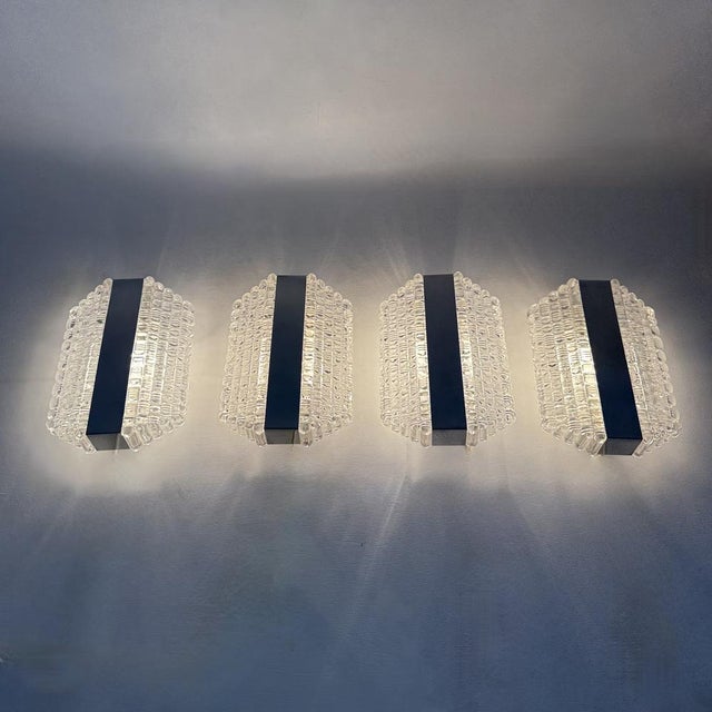 Mid-Century Modern Wall Lamps from Kaiser Leuchter, Germany, 1970s, Set of 4 For Sale - Image 3 of 18