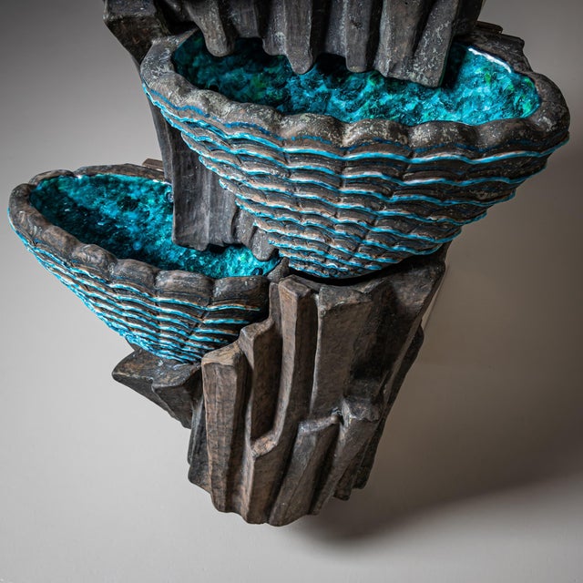 Gray Mid-20th Century Ceramic Indoor Fountain, likely Venice, San Polo For Sale - Image 8 of 12