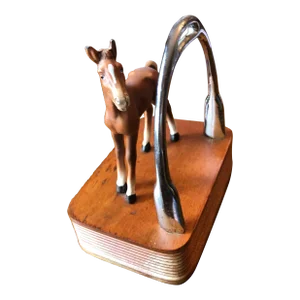 1960s Vintage Horse/Stirrup Napkin/ Letter Holder