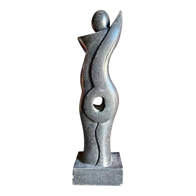 39"h Oversize Cubist Terrazzo-Style Nude Sculpture For Sale