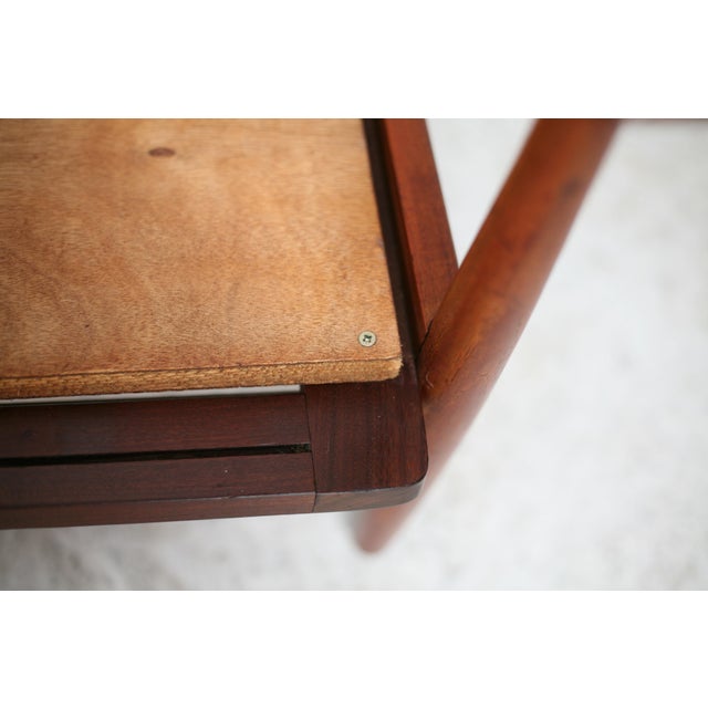 Scandinavian armchair, circa 1960. Very comfortable. The straps had to be replaced by a wooden square for the seat....