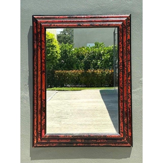 Vintage 19th Century Tortoiseshell and Ebonized Fruitwood Stacked Mirror For Sale In West Palm - Image 6 of 18