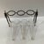 Metal 1980s Set of 3 Vase Supports Brass For Sale - Image 7 of 7