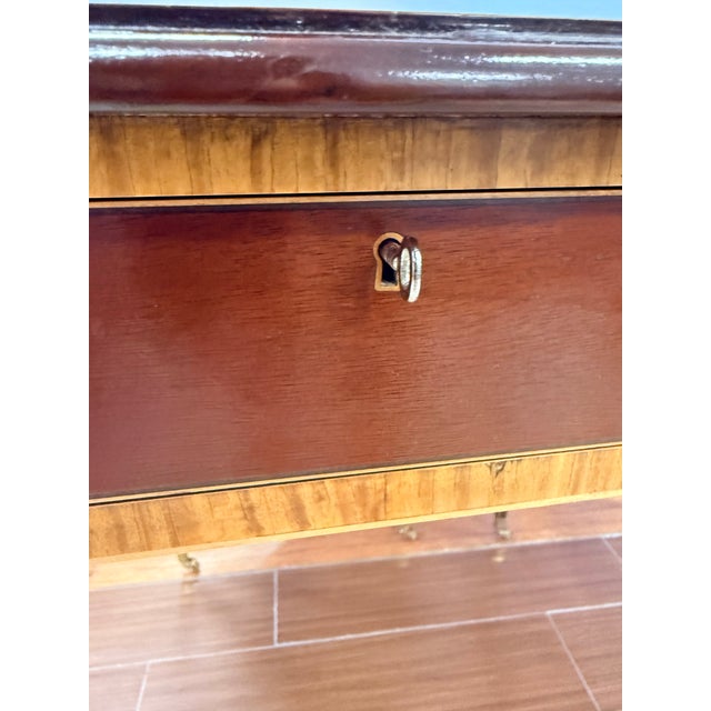 Pair of Mahogany Inlay Pembroke Drop Leaf End Tables For Sale - Image 4 of 11