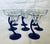 Glass Libbey "Bravura" Blue Stem Margarita Glasses Set of 8 For Sale - Image 7 of 8