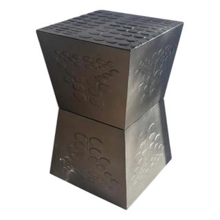 Low Black Geometric Pedestal For Sale