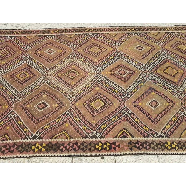 Turkish 1960s Vintage Turkish Kilim Runner - 5′ × 14′11″ For Sale - Image 3 of 11
