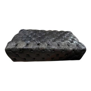 Timothy Oulton Leather Ottoman For Sale