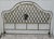 Vintage King Size Hollywood Regency Style Metal Headboard W/Lattice Details For Sale In Philadelphia - Image 6 of 12