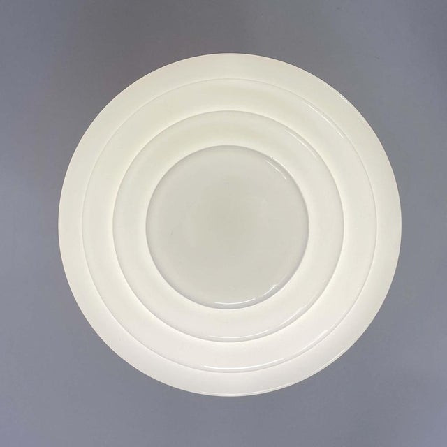 Swedish Opaline Glass & Burnished Copper Flush Mount, 1940s For Sale - Image 15 of 16