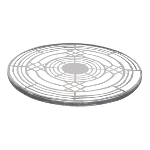 Early 20th Century Silver Plated Glass Trivet Heat Resistant Round Hot Dish Art Deco Style